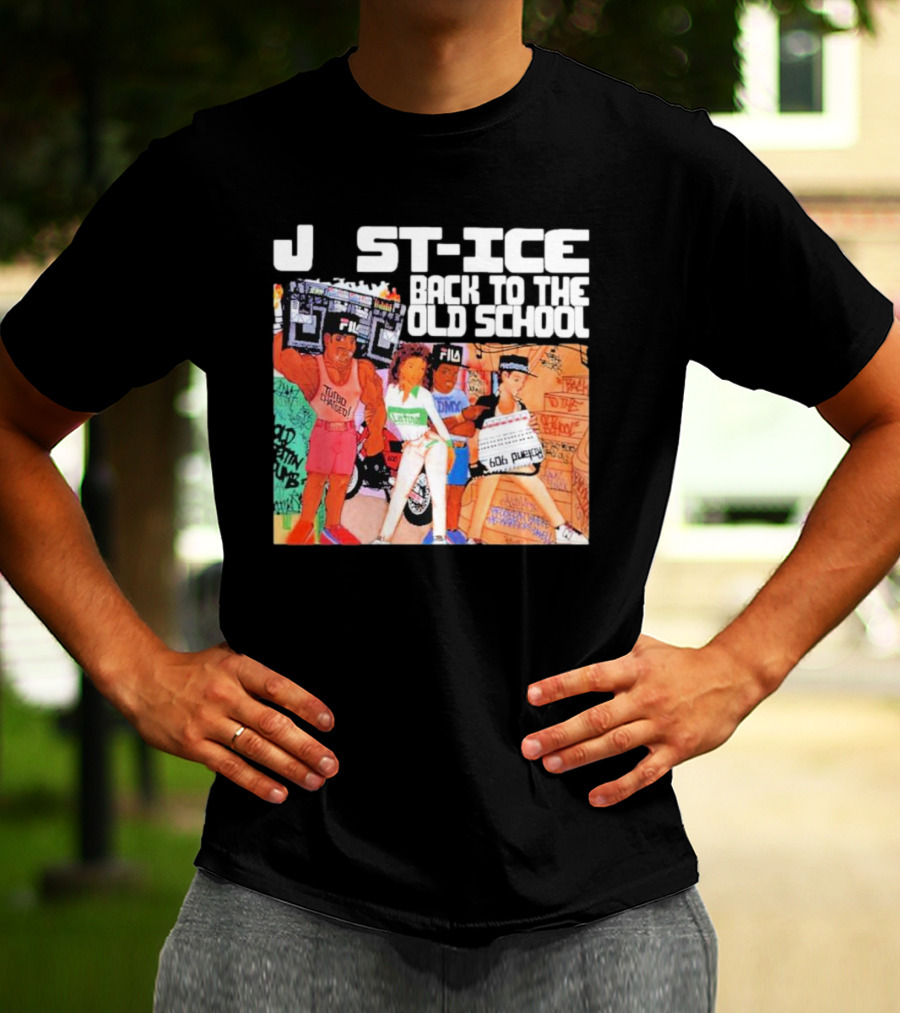 J St-Ice Back To The Old School Fila Boombox Graffiti T-Shirt
