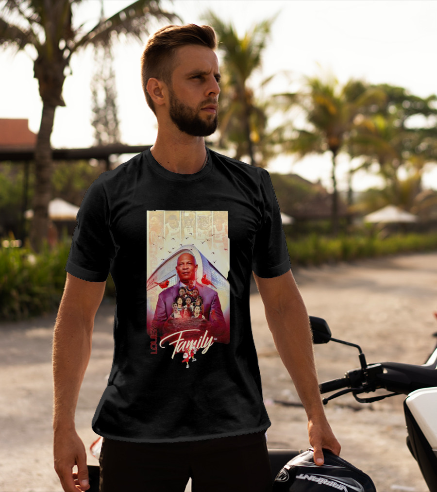 Louisville Basketball Family Collage With Cardinals And Players T-Shirt