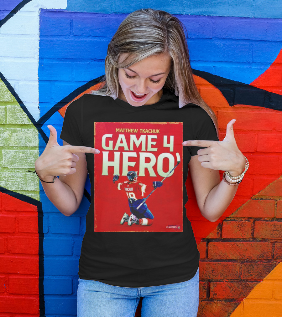 Matthew Tkachuk Game 4 Hero Playoffs T-Shirt