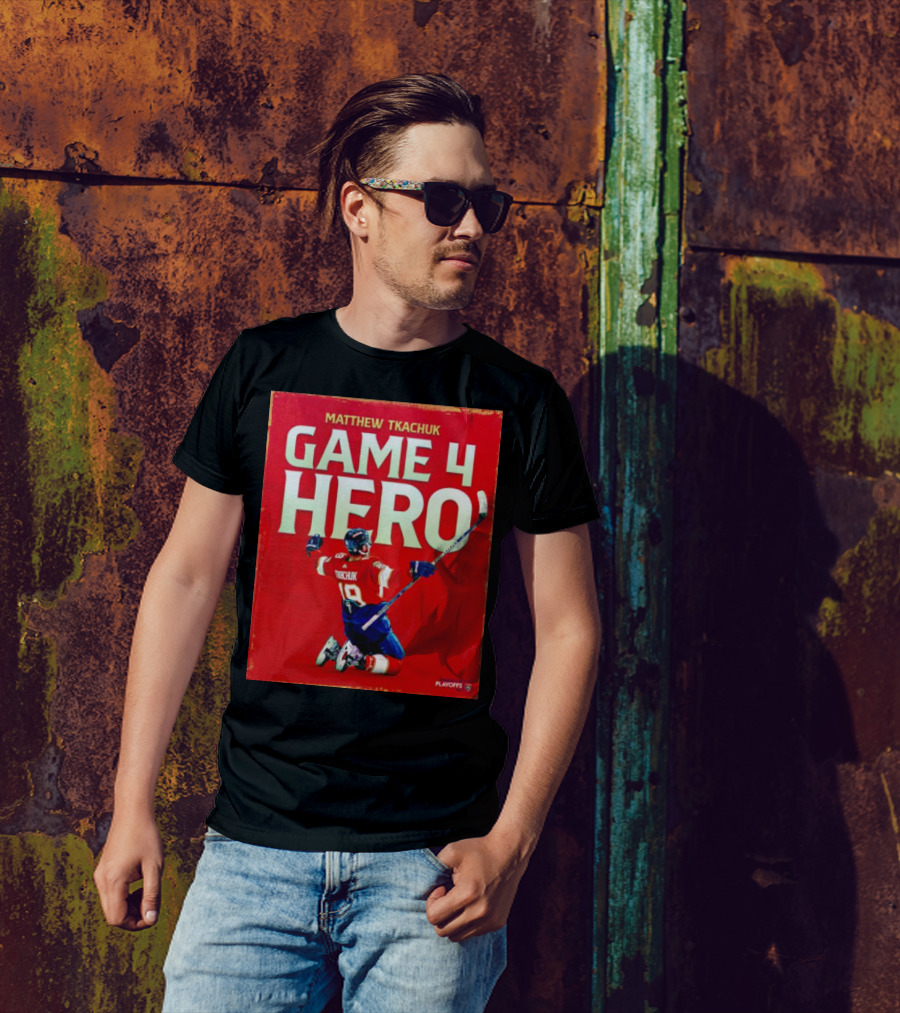 Matthew Tkachuk Game 4 Hero Playoffs T-Shirt