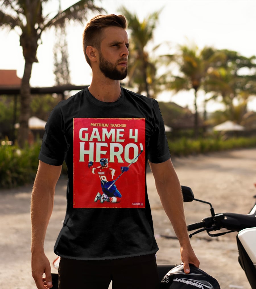 Matthew Tkachuk Game 4 Hero Playoffs T-Shirt