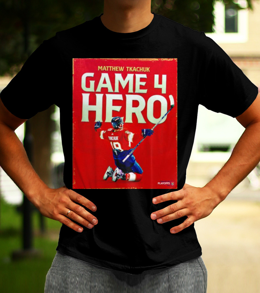 Matthew Tkachuk Game 4 Hero Playoffs T-Shirt