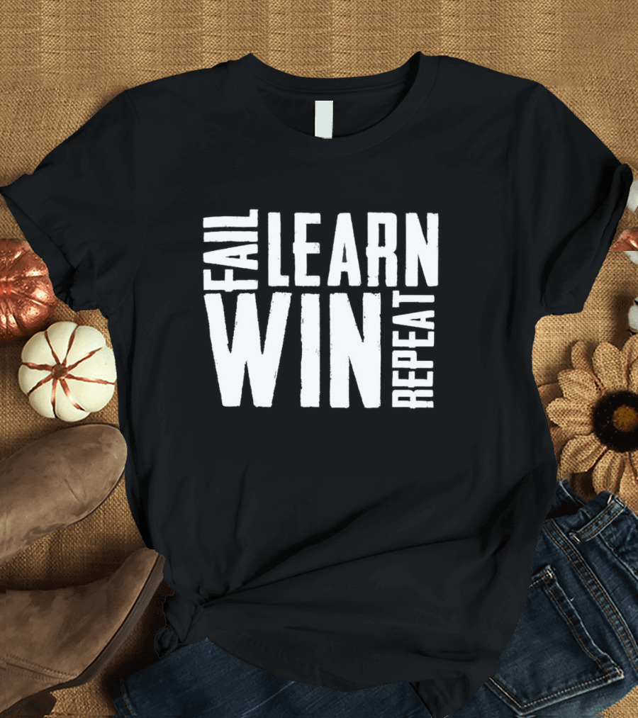 Trevor Bauer Fail Learn Win Repeat Motivation T-Shirt