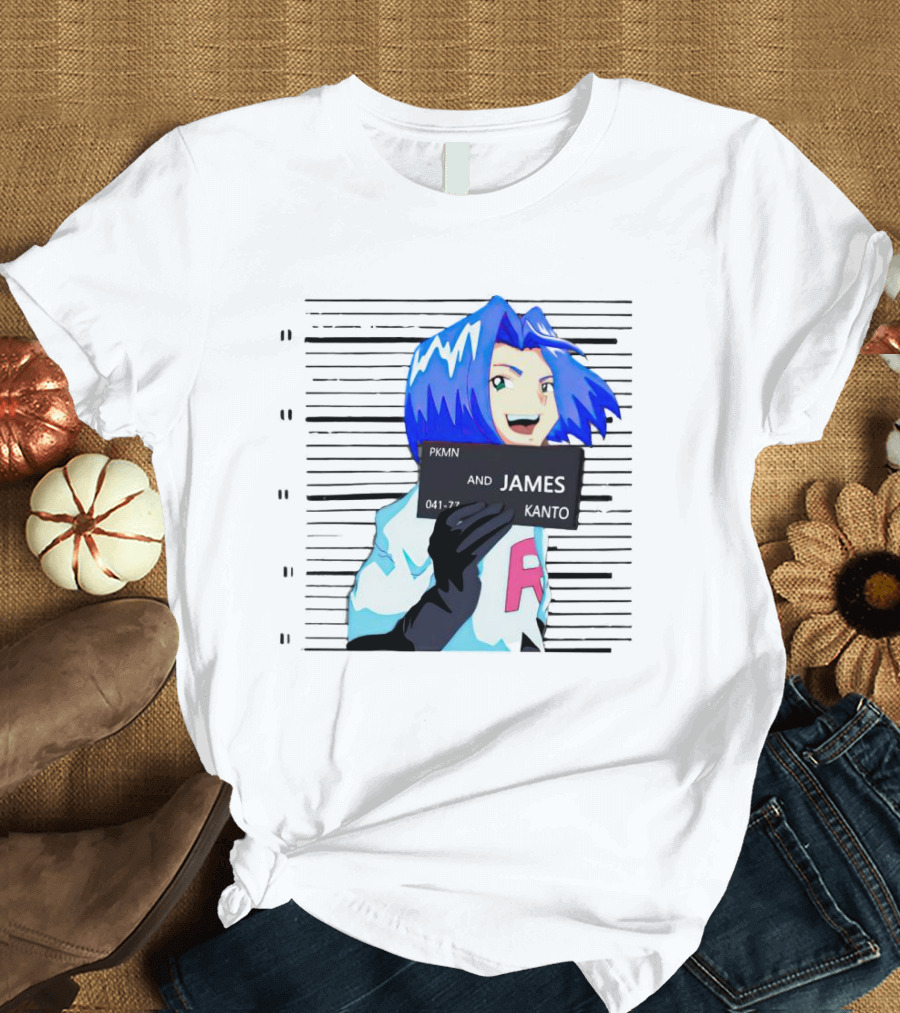 Team Rocket James Mugshot Pokemon Character Image T-Shirt
