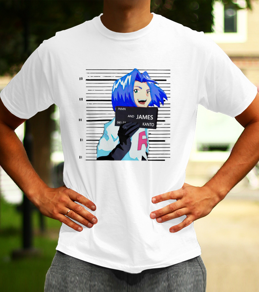 Team Rocket James Mugshot Pokemon Character Image T-Shirt