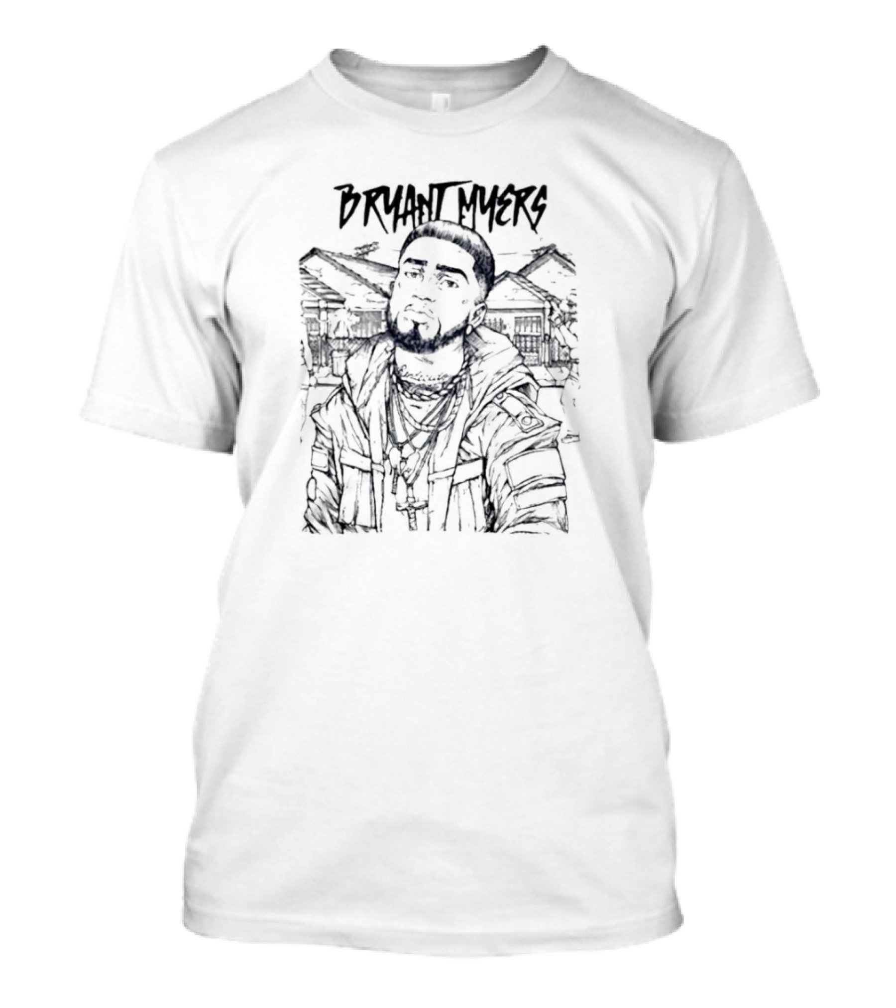 Bryant Myers Illustrated Urban Street Style Background T-Shirt