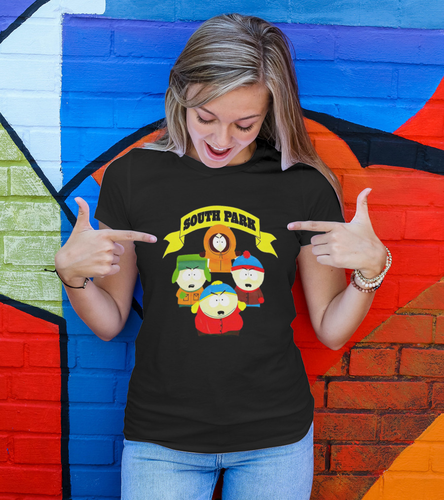 South Park Characters Iconic Group Kenny Kyle Stan Cartman T-Shirt