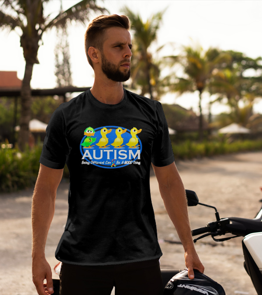 Autism Being Different Can Be A Good Thing With Ducks And Autism T-Shirt