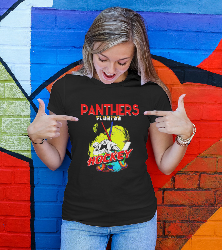Panthers Florida Hockey Bold Colorful T-Shirt