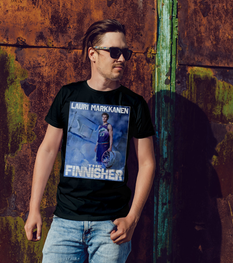 Lauri Markkanen The Finisher Basketball Ice Blue T-Shirt