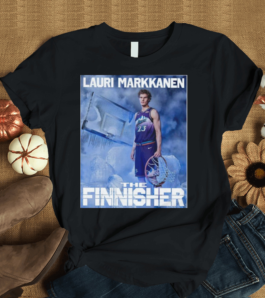 Lauri Markkanen The Finisher Basketball Ice Blue T-Shirt