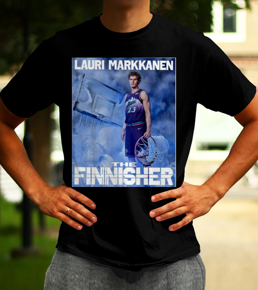 Lauri Markkanen The Finisher Basketball Ice Blue T-Shirt