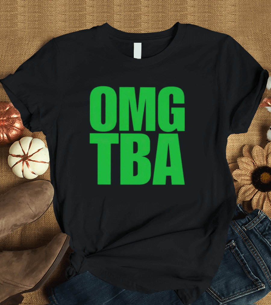 OMG TBA Bold Green Text T-Shirt