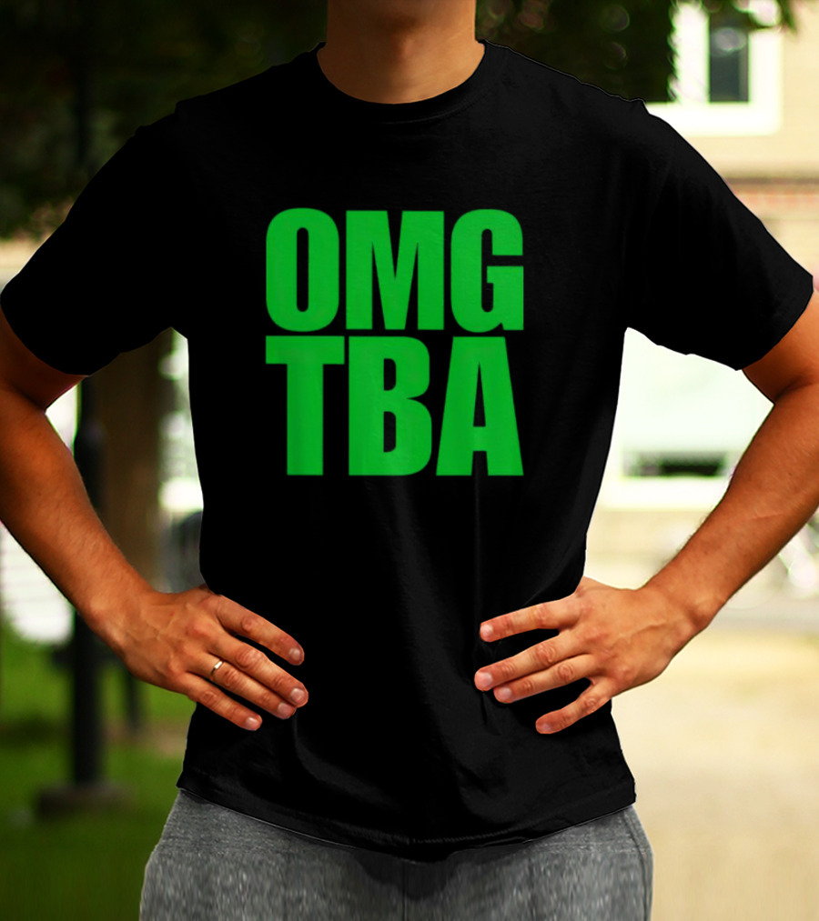 OMG TBA Bold Green Text T-Shirt