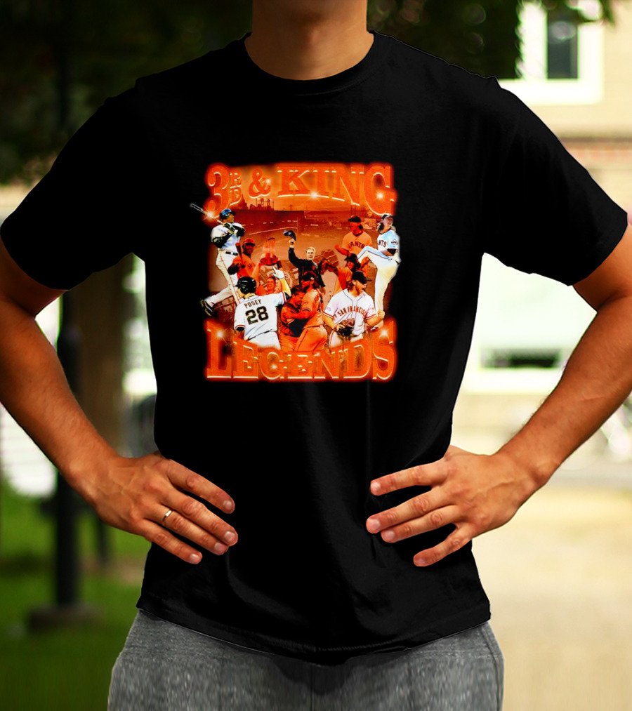 3rd And King Legends San Francisco Giants Baseball Icons T-Shirt
