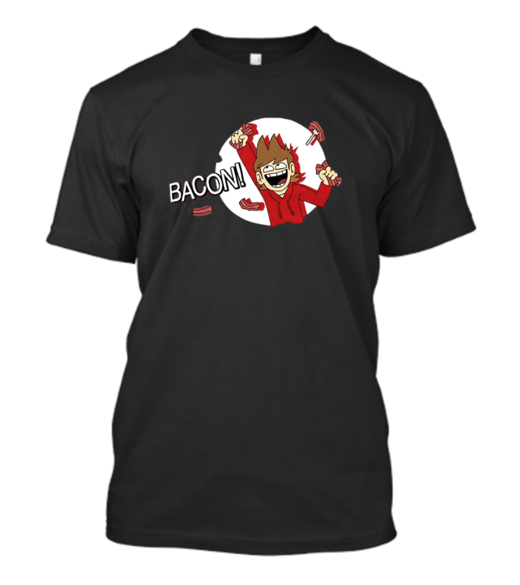 Tord Enthusiastic Bacon Celebration Cartoon T-Shirt