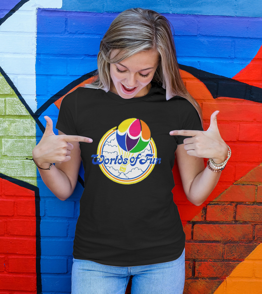 Worlds Of Fun Hot Air Balloon Adventure Theme Park T-Shirt