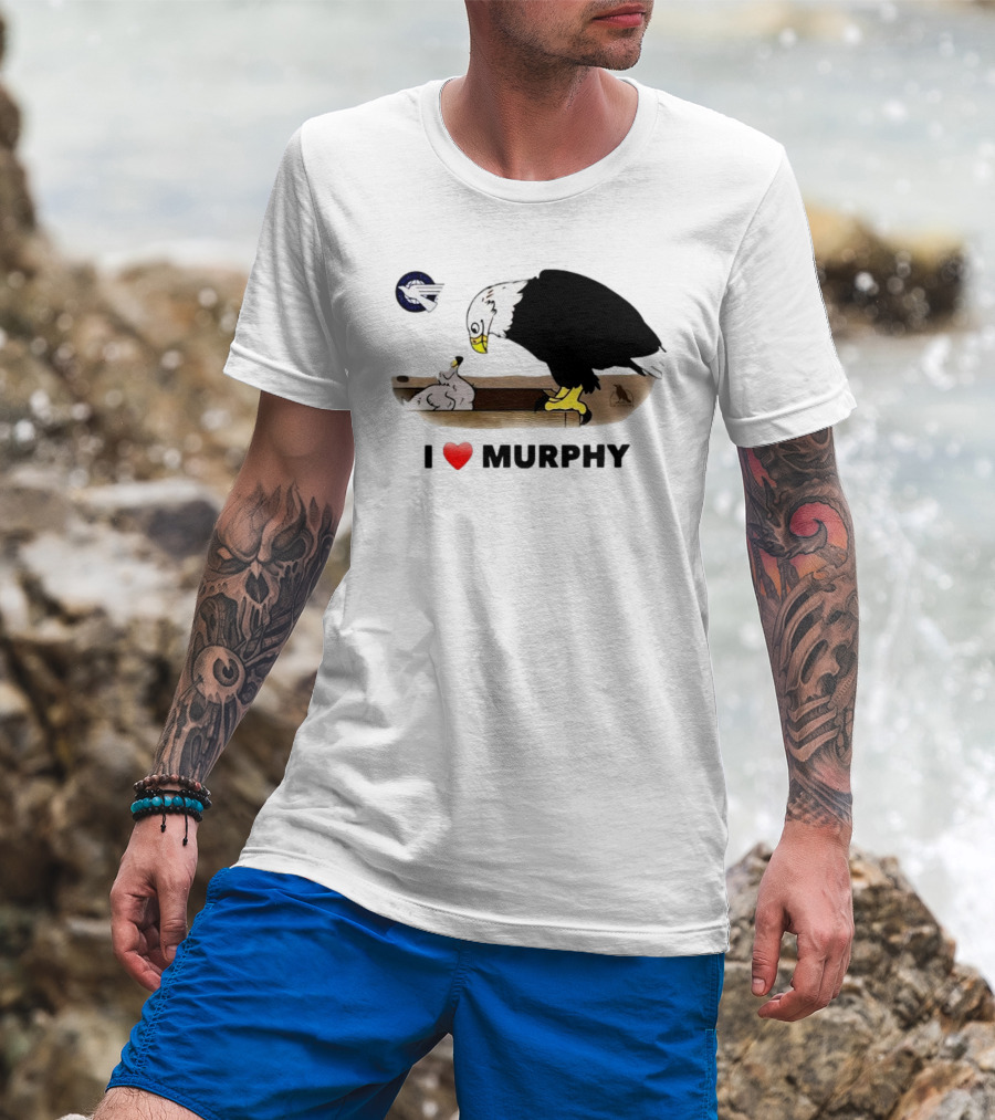 Eagle I Love Murphy Heart Symbol With Nest And Stork T-Shirt