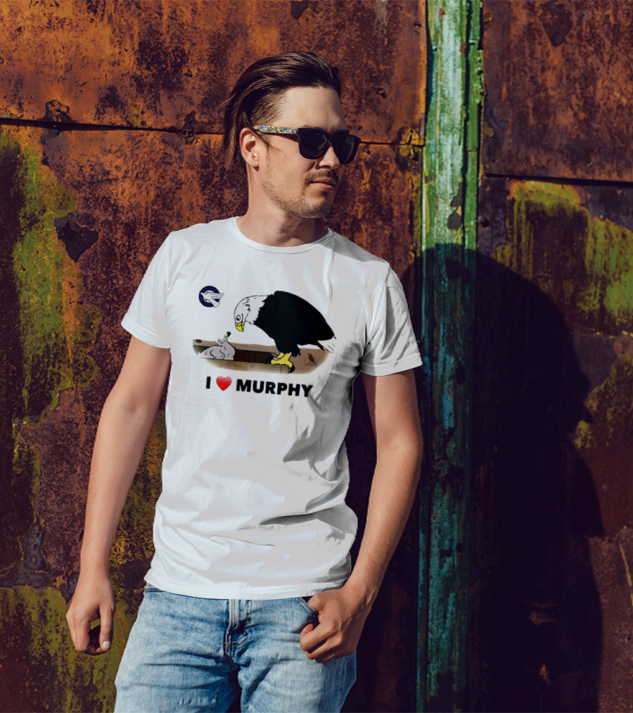 Eagle I Love Murphy Heart Symbol With Nest And Stork T-Shirt