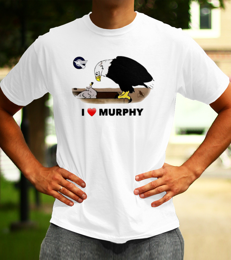 Eagle I Love Murphy Heart Symbol With Nest And Stork T-Shirt