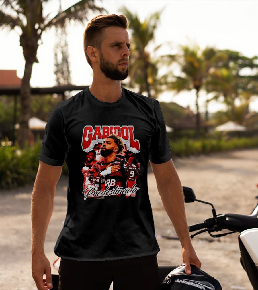 Gabigol Predestinado Flamengo Trophy Celebration Collage T-Shirt