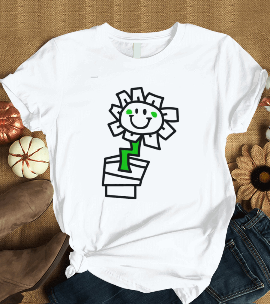 Green Day Kerplunk Smiling Flower With Black And Green T-Shirt