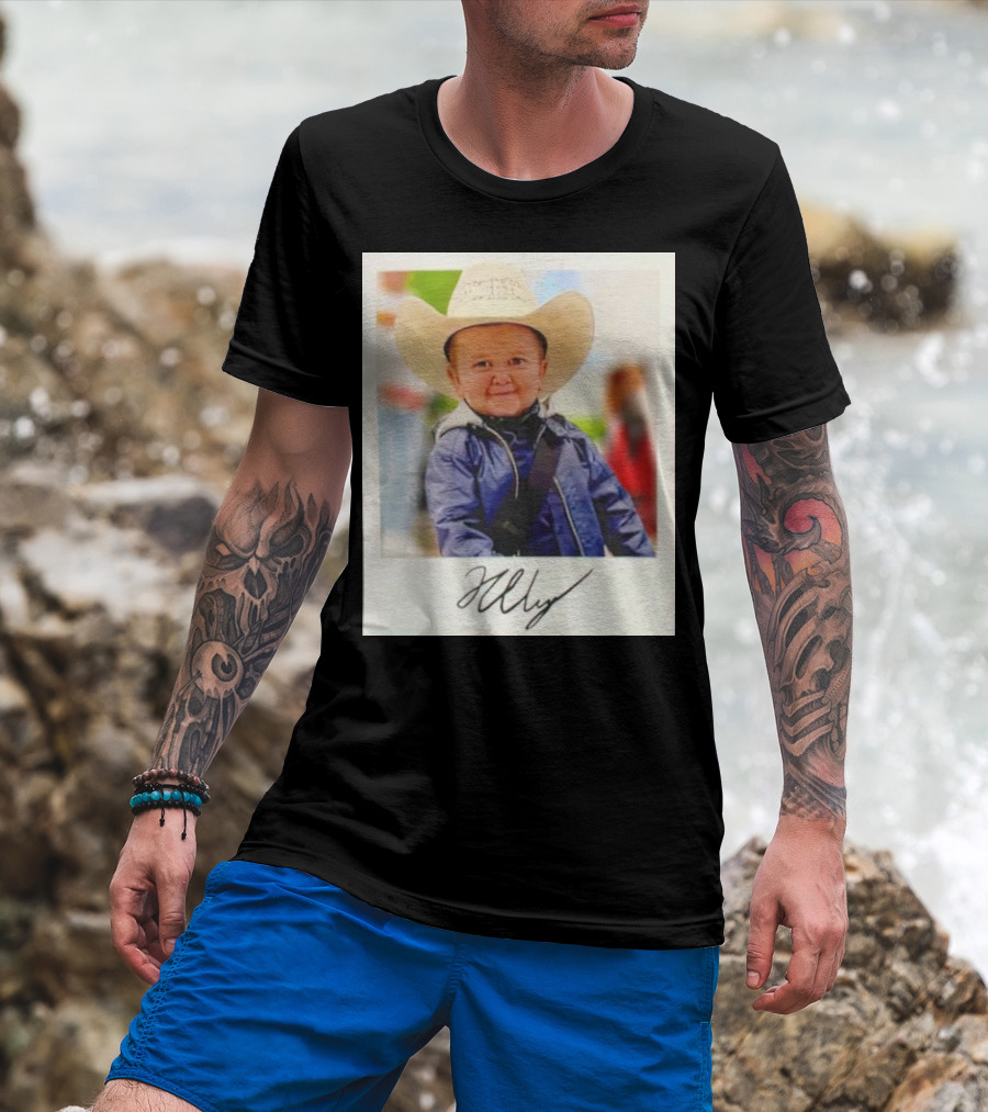 Hasbulla Magomedov Cowboy Polaroid Signature Image T-Shirt