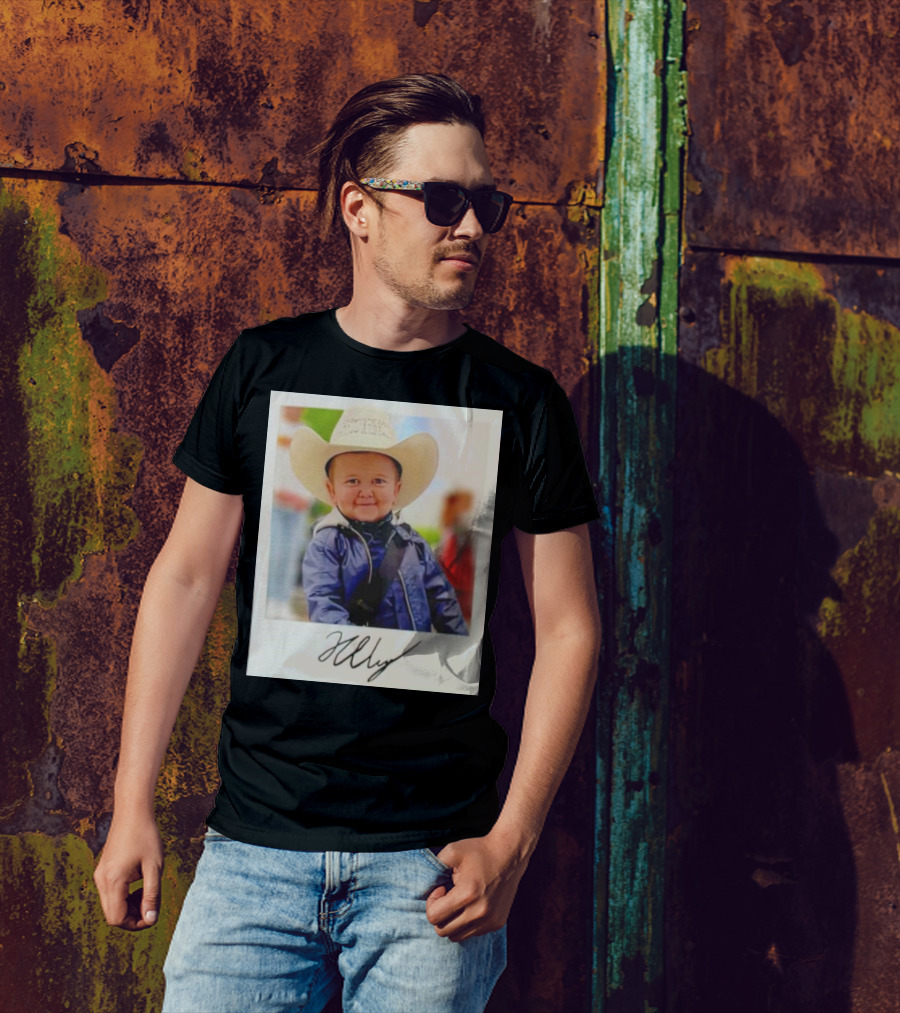 Hasbulla Magomedov Cowboy Polaroid Signature Image T-Shirt