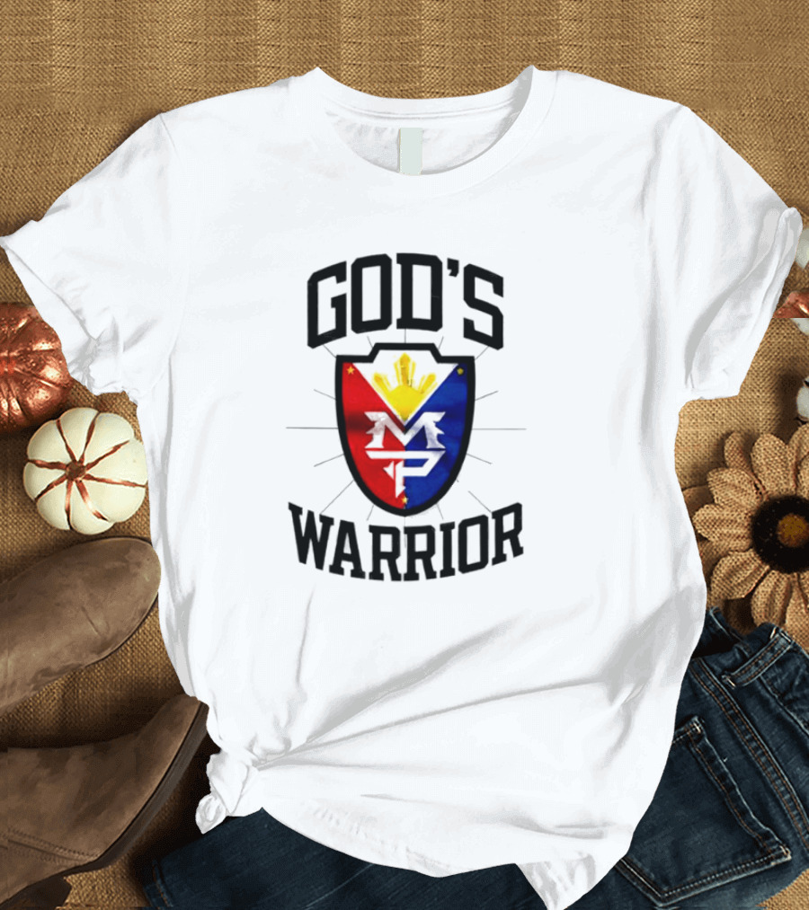 God’s Warrior Manny Pacquiao Filipino Pride Shield T-Shirt