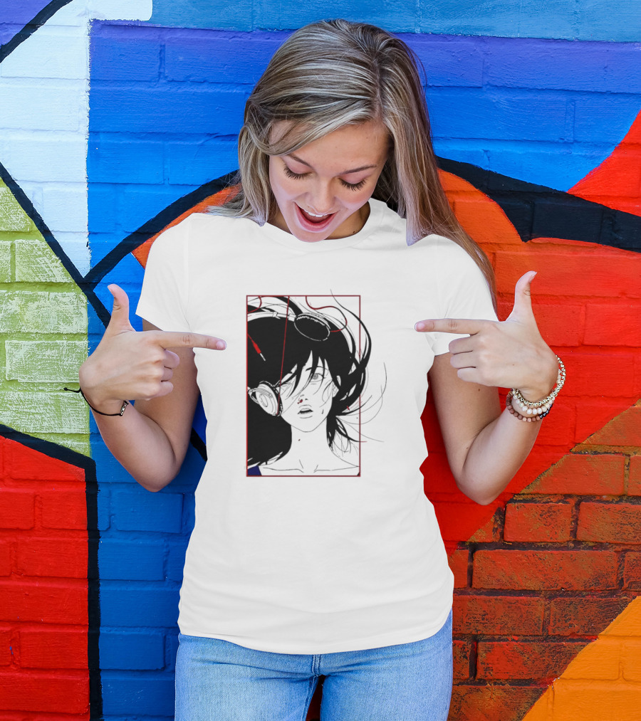 Mass Of Fermenting Dregs Headphones Red Lines Anime T-Shirt