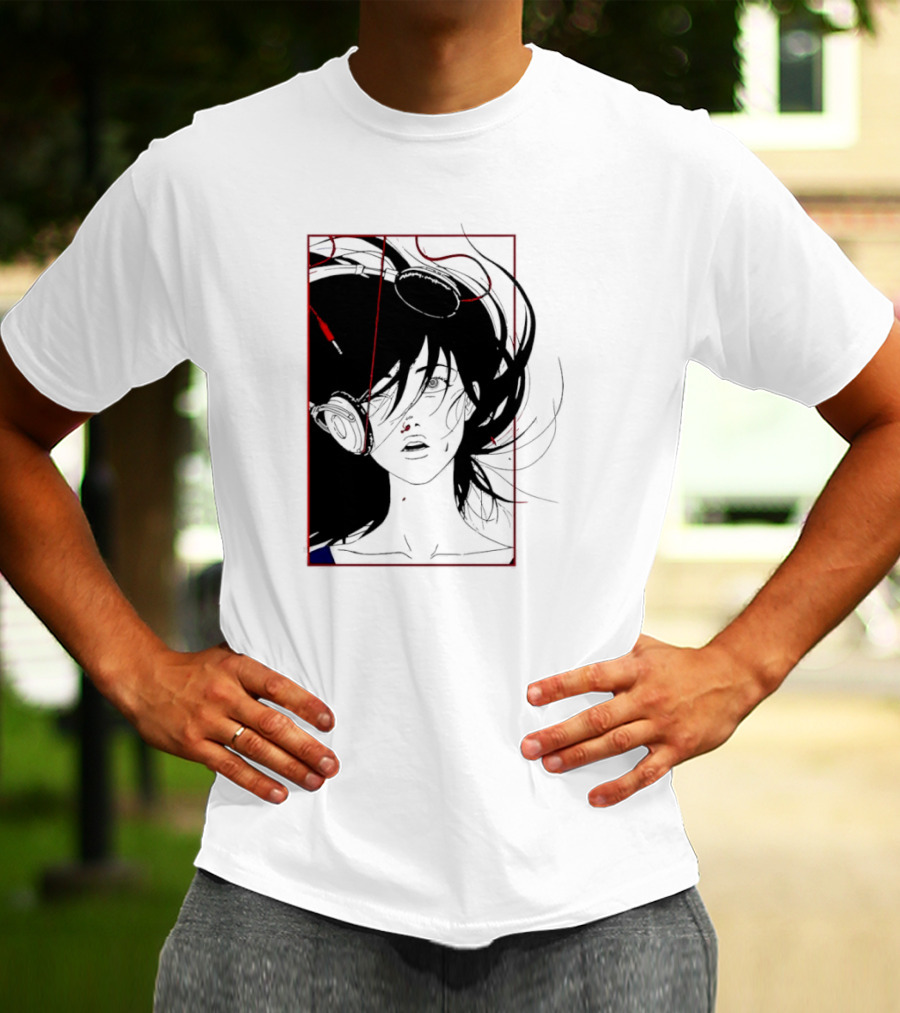 Mass Of Fermenting Dregs Headphones Red Lines Anime T-Shirt