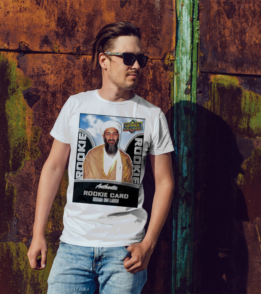 Authentic Upper Decker Rookie Card Osama Bin Laden T-Shirt