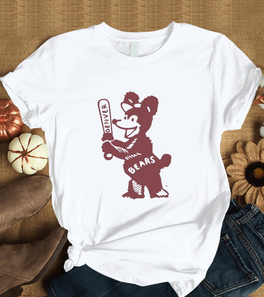 Denver Bears Vintage Colorado Rockies Baseball Mascot T-Shirt