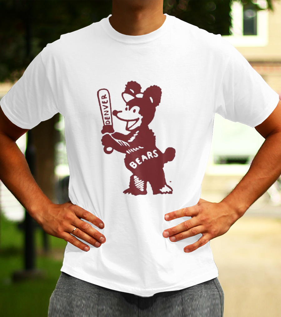 Denver Bears Vintage Colorado Rockies Baseball Mascot T-Shirt