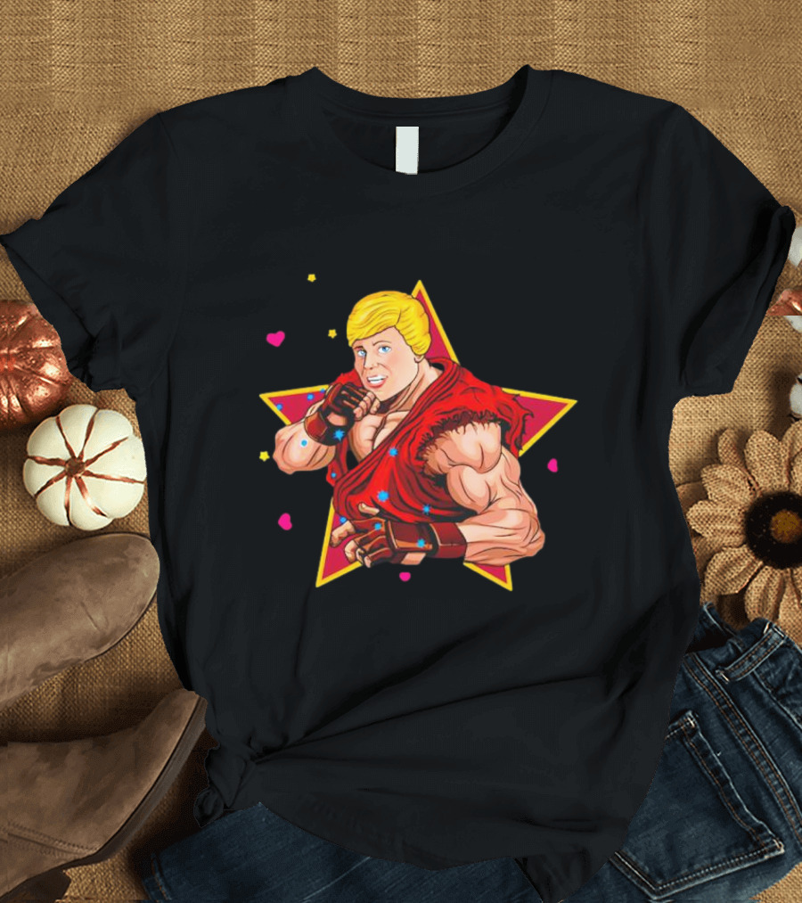 Ken Hadouken Star Power Fighter Red Attire T-Shirt