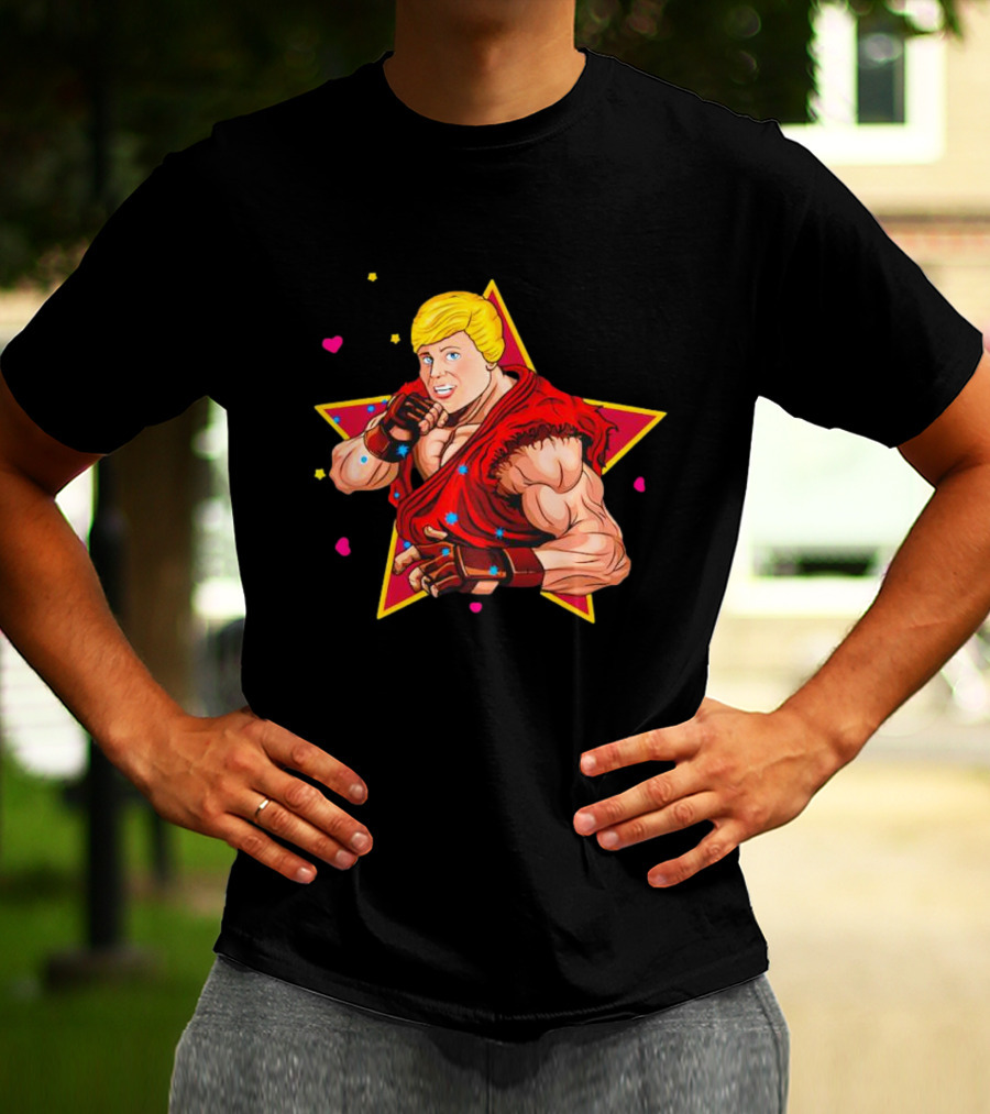 Ken Hadouken Star Power Fighter Red Attire T-Shirt