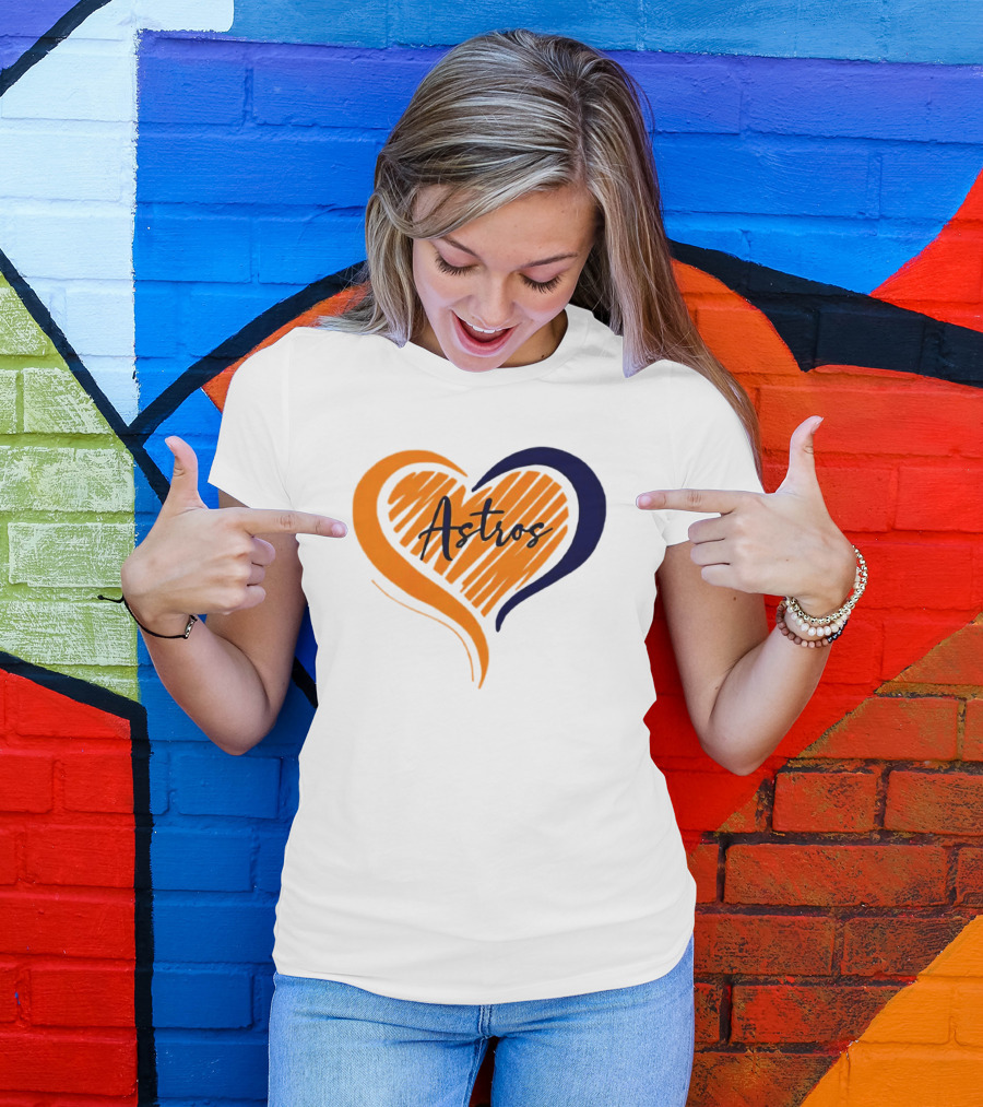 Houston Astros Heart T-Shirt