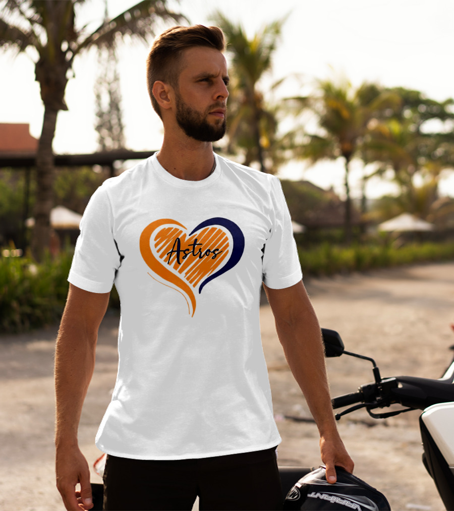 Houston Astros Heart T-Shirt