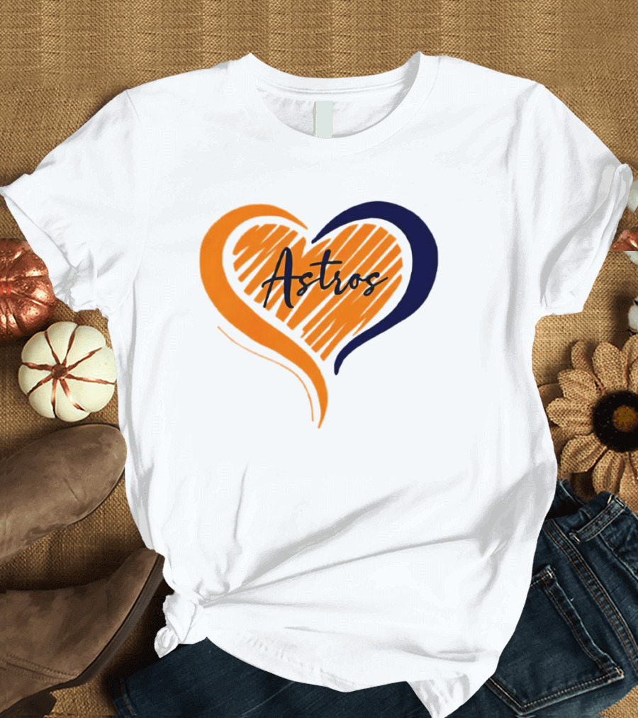 Houston Astros Heart T-Shirt