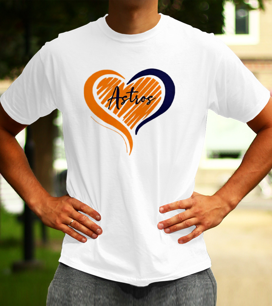 Houston Astros Heart T-Shirt