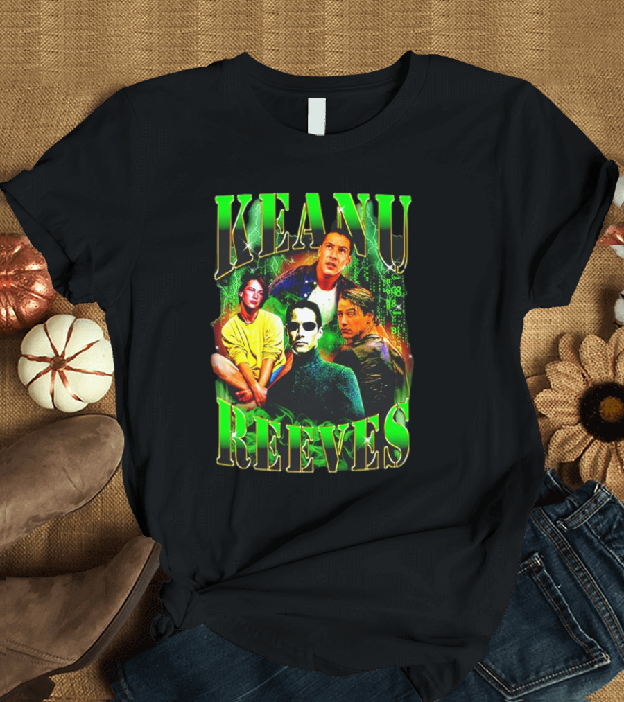 Keanu Reeves Matrix Visual Styles And Characters T-Shirt