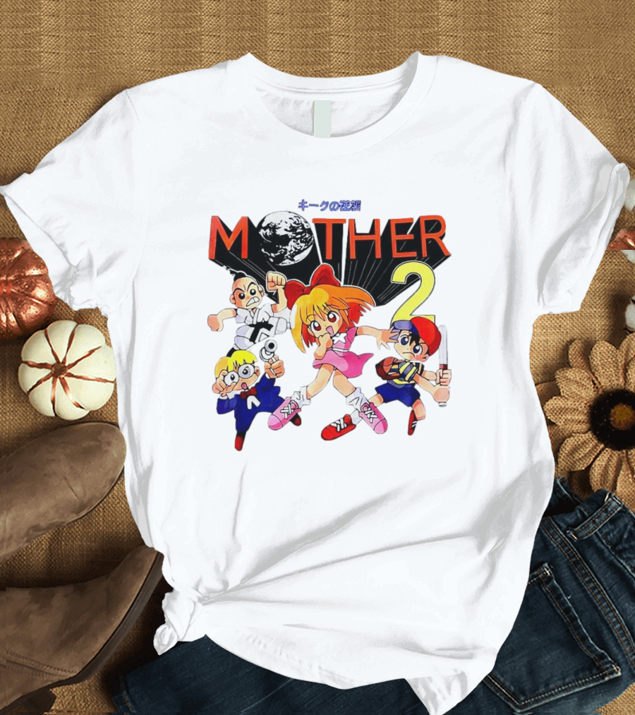Mother 2 Comix Nintendo Game Characters And Earth T-Shirt