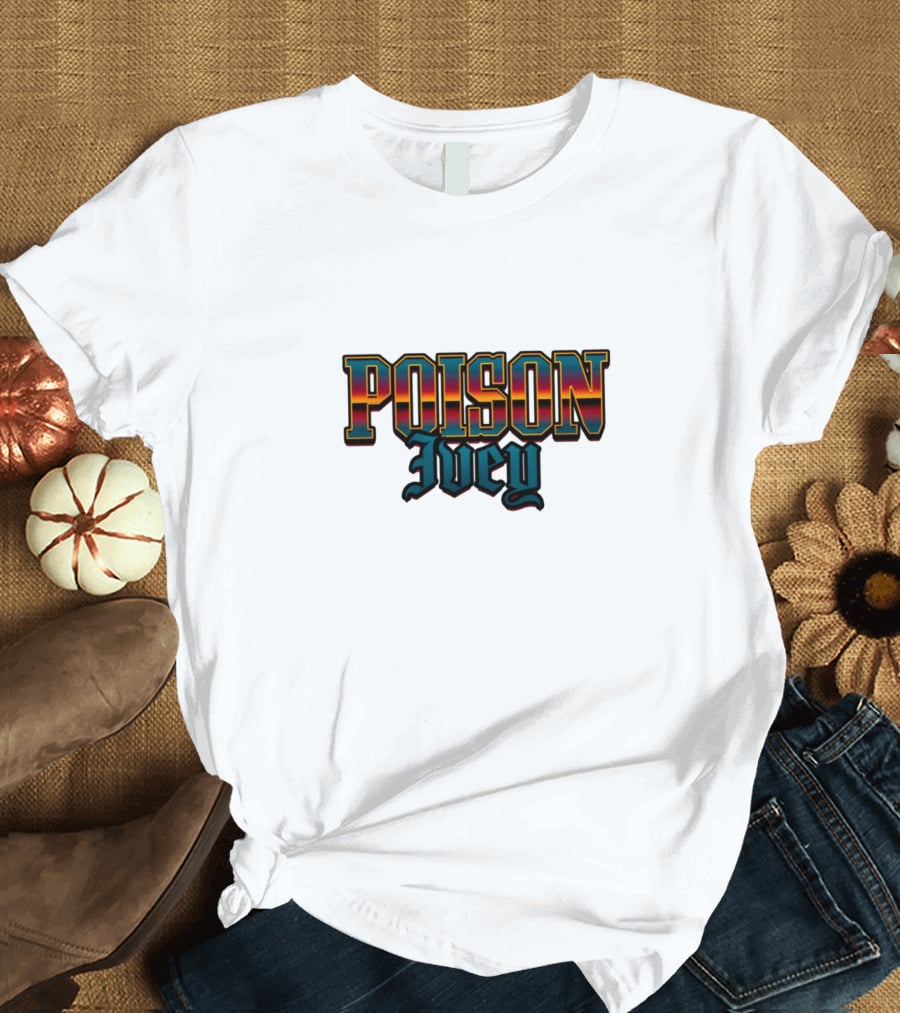 POISON Ivey Vintage Bold Typography T-Shirt