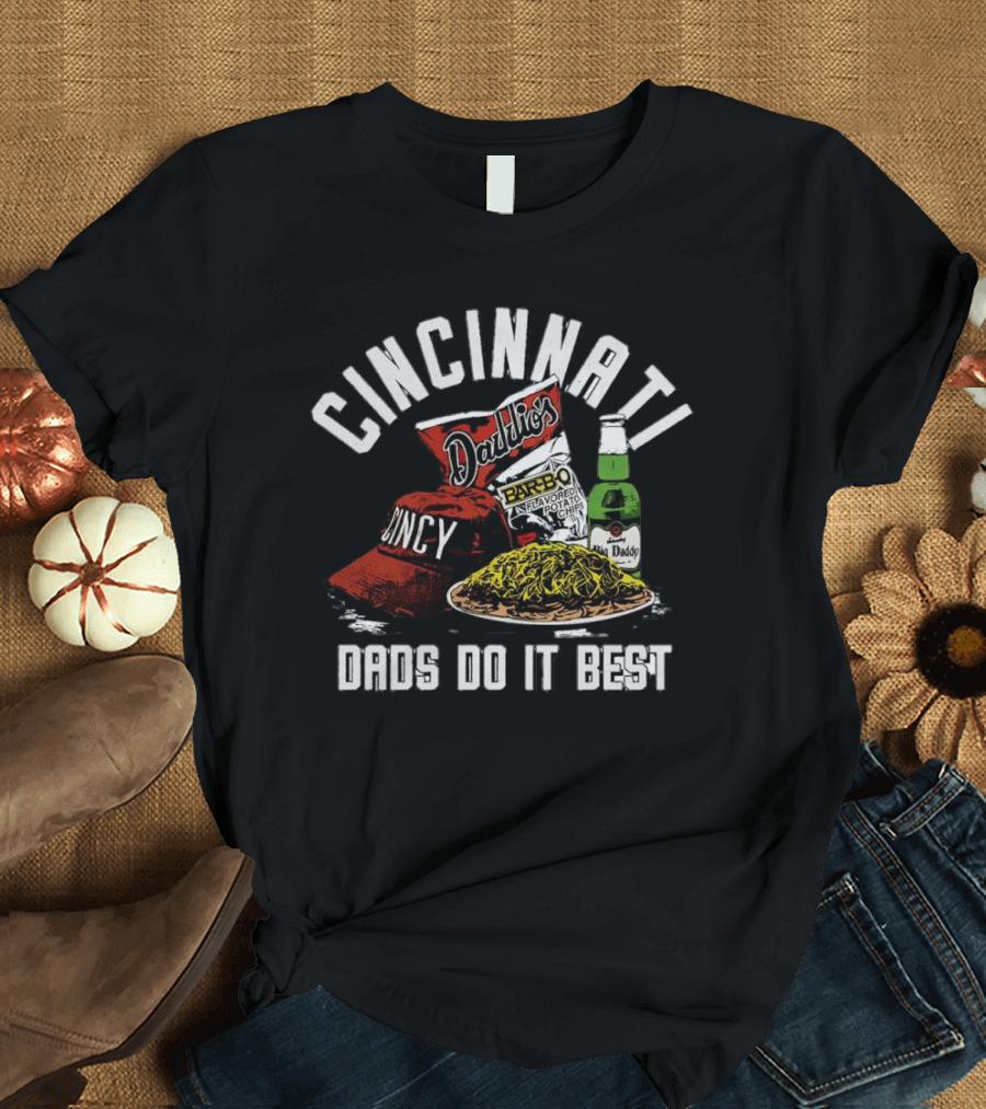 Cincinnati Dads Do It Best Cincy Hat Daddy's Chips And Beer Barbecue Pólok T-Shirt