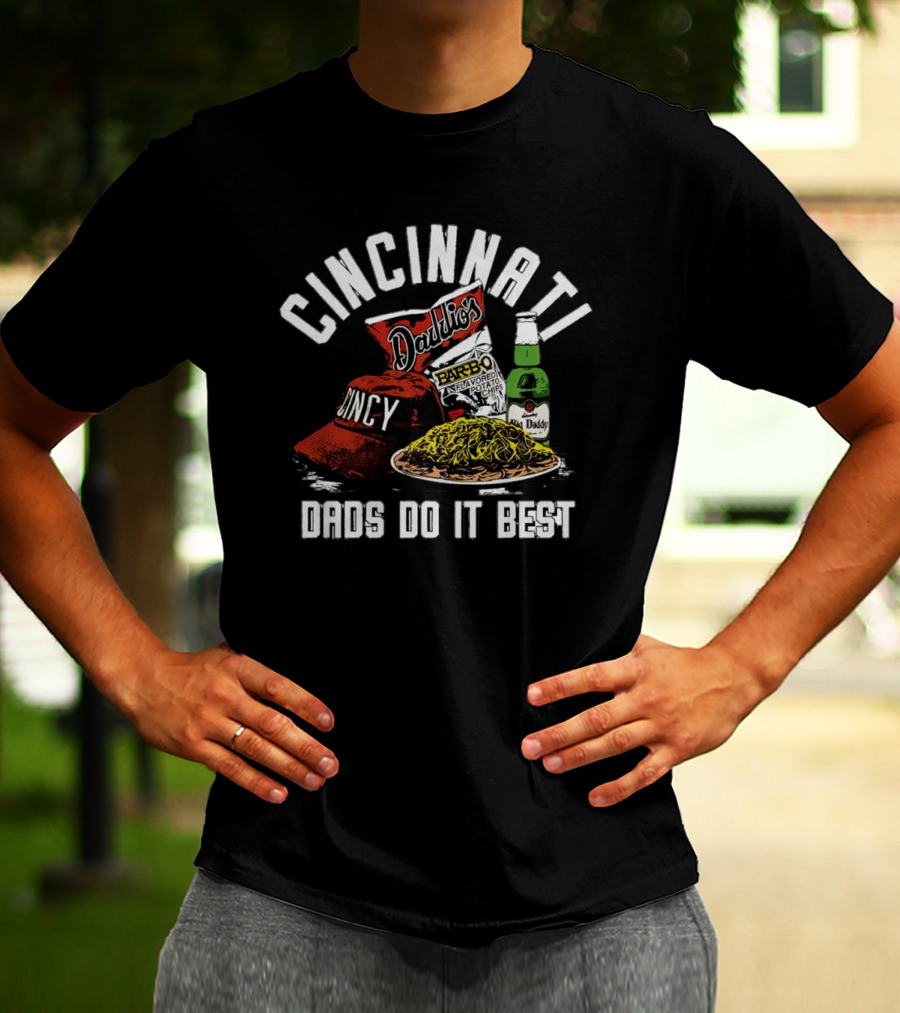 Cincinnati Dads Do It Best Cincy Hat Daddy's Chips And Beer Barbecue Pólok T-Shirt