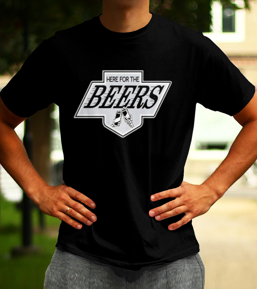 Here For The Beers Cheers Clinking Glasses T-Shirt