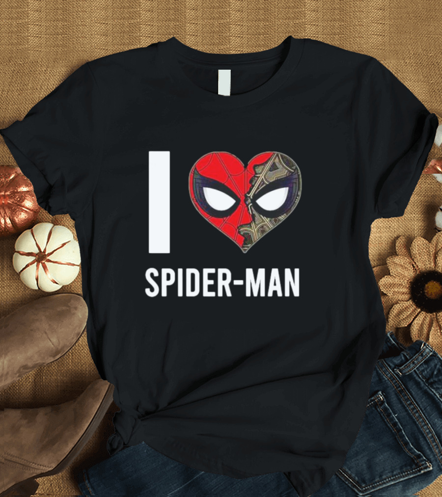 I Heart Spider-Man With Mask T-Shirt