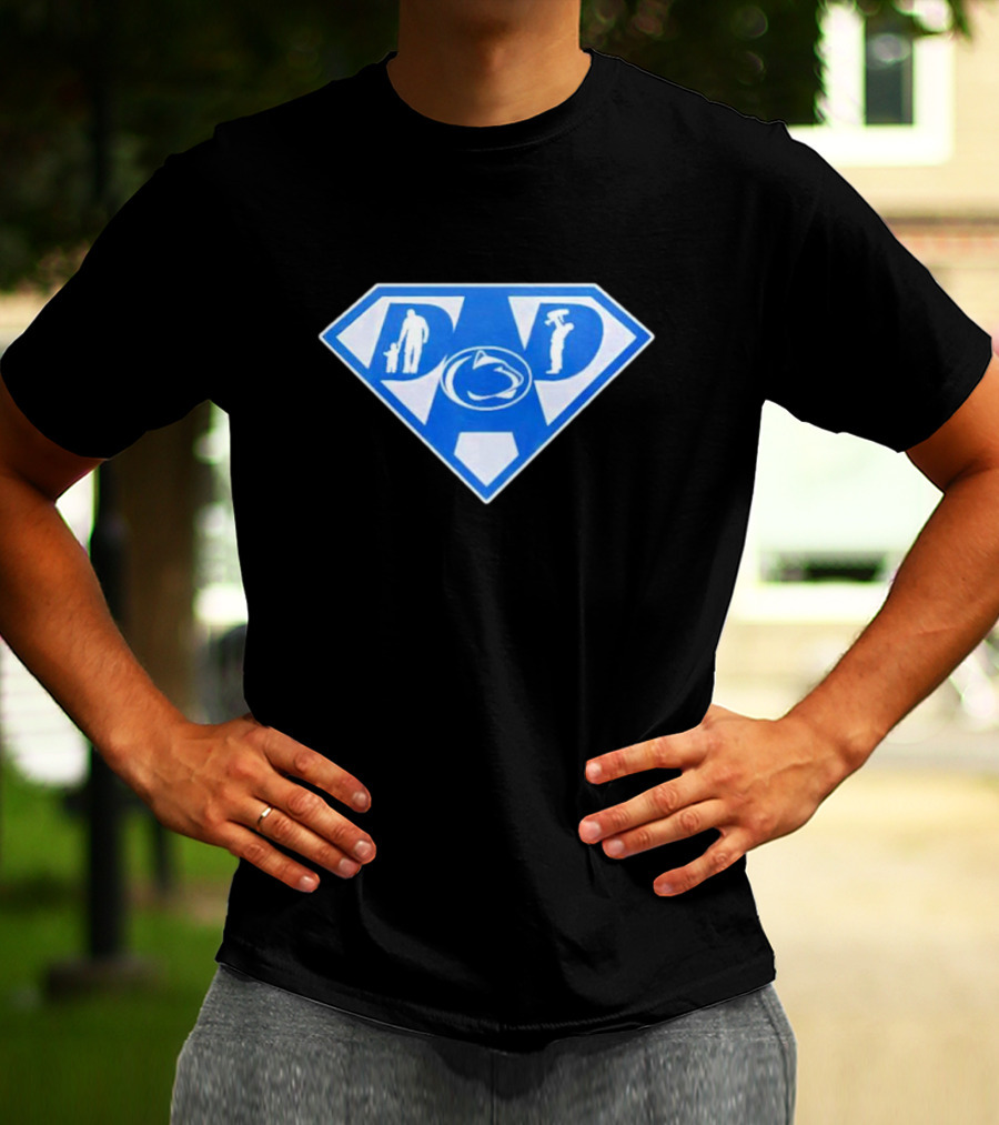 Penn State Nittany Lions Dad Superhero Emblem T-Shirt