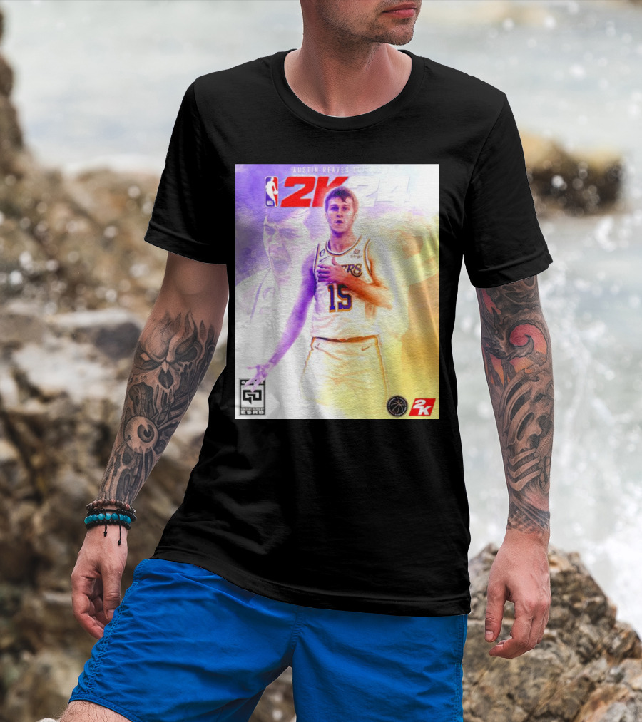 Austin Reaves 2K24 Los Angeles Lakers NBA Basketball Cover Edition T-Shirt