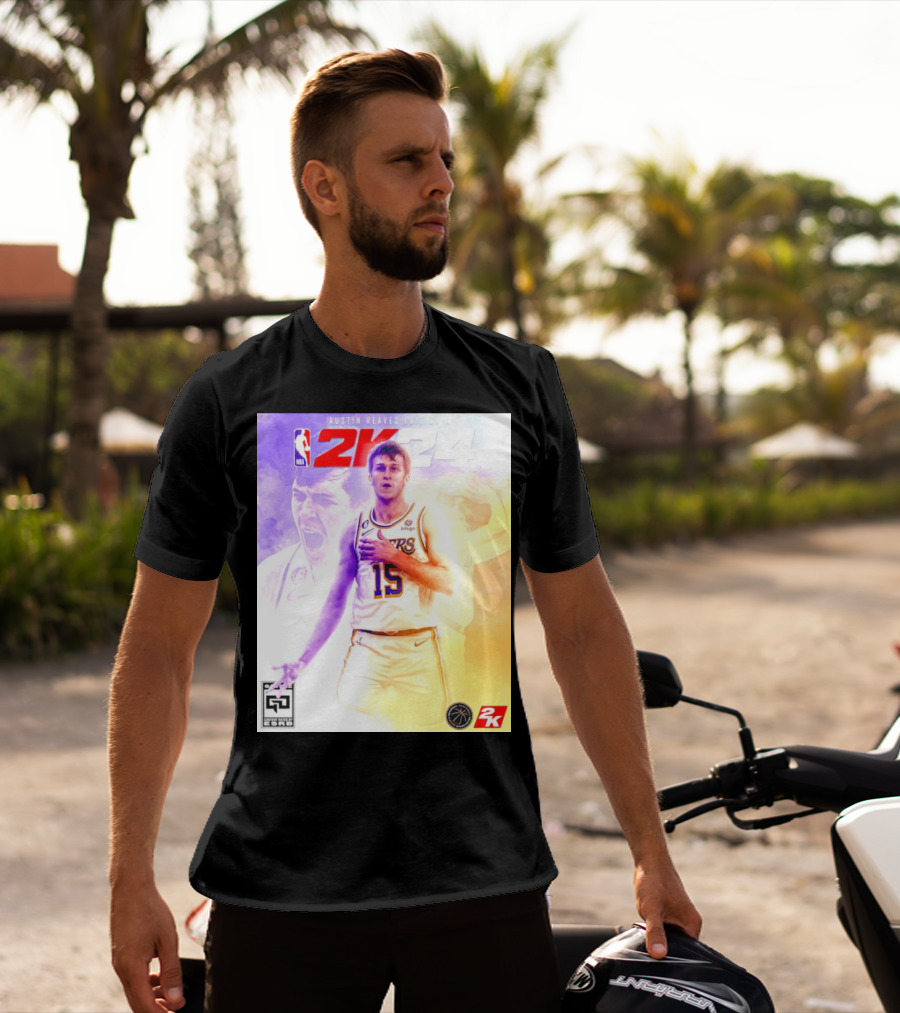 Austin Reaves 2K24 Los Angeles Lakers NBA Basketball Cover Edition T-Shirt